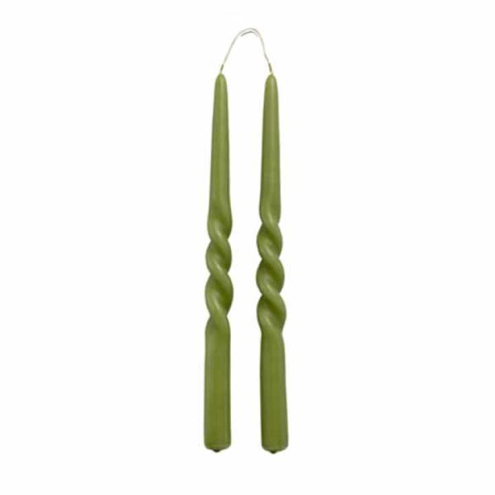 Rustik Lys Dinerkaars Twist olive green