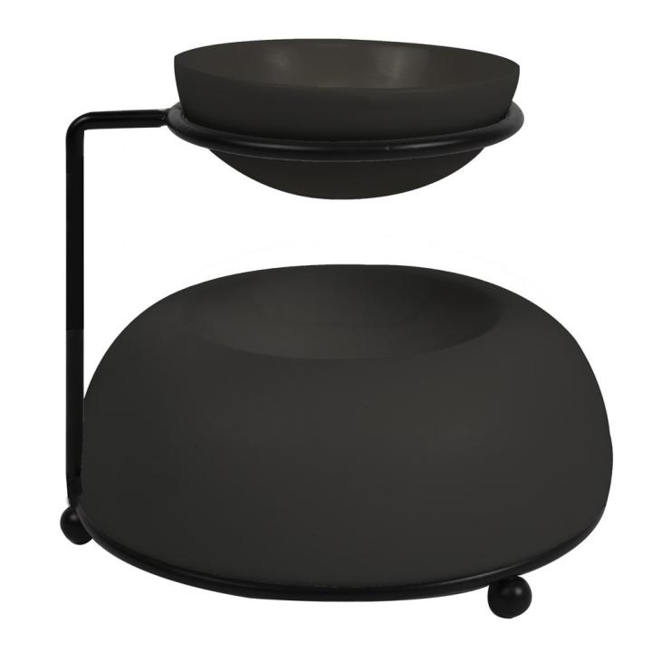 Waxwarmer Bowls Matt Black 16x13cm | waxbrander | geurbrander - ScentChips