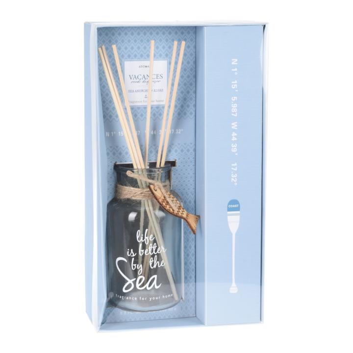 Geurstokjes Life is better by the sea 200ml in cadeauverpakking