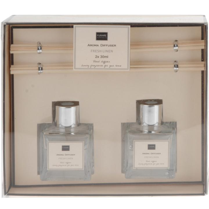 Geurstokjes CITRUS SUNFLOWER 2x 30ml in luxe cadeauverpakking