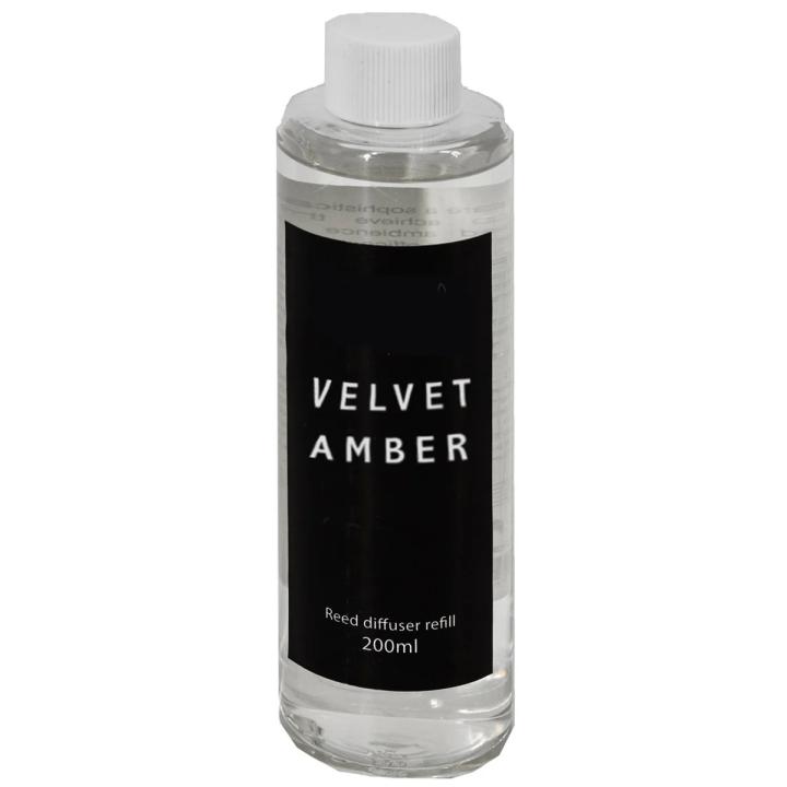 200ml Velvet Amber - navulling voor geurstokjes - reed diffuser refill