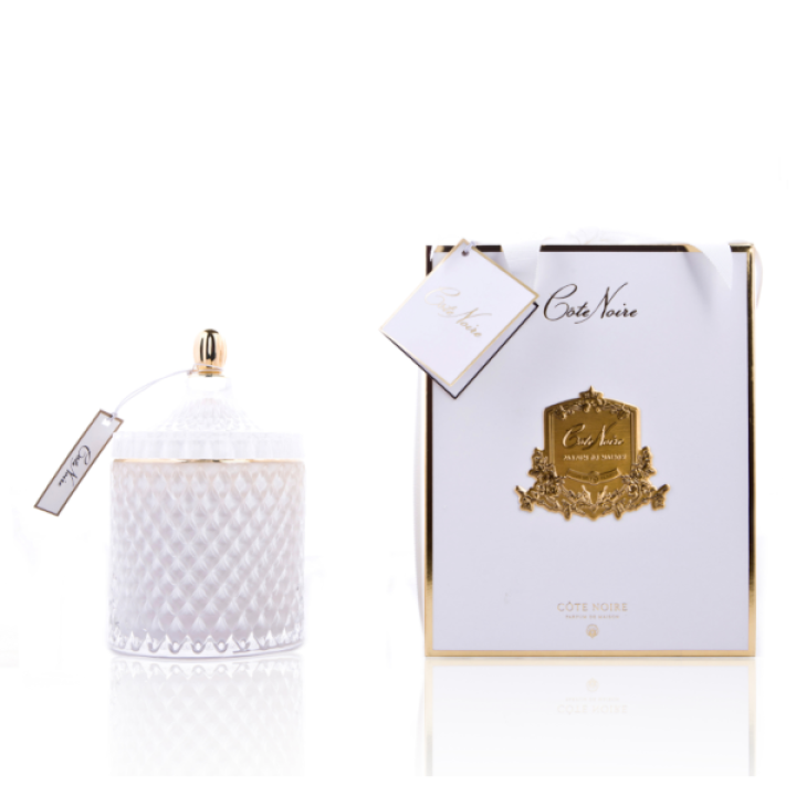 Geurkaars White Art Deco groot White Garden - Cote Noire (GML45007)