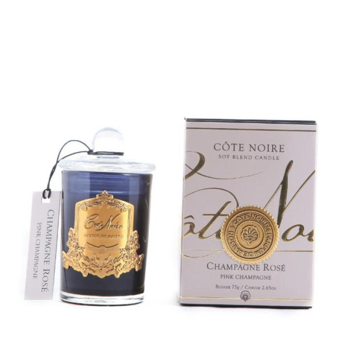 Geurkaars Pink Champagne 75gr goud - Cote Noire