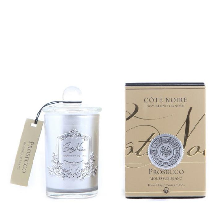 Geurkaars Prosecco 75gr zilver - Cote Noire