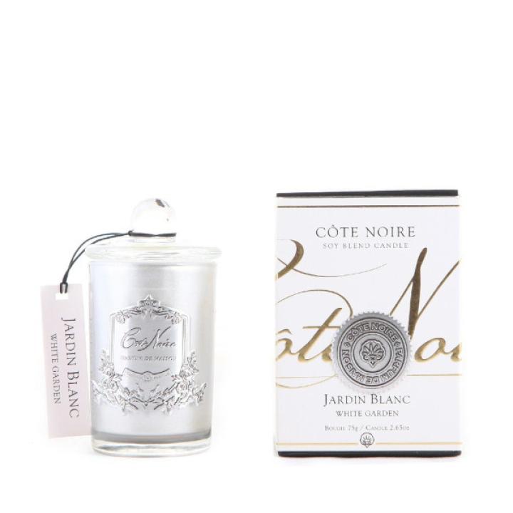 Geurkaars White Garden 75gr zilver - Cote Noire