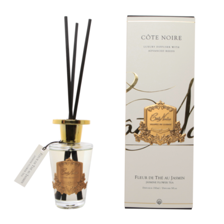 Geurstokjes Jasmine Flower Tea 90ml goud - Cote Noire