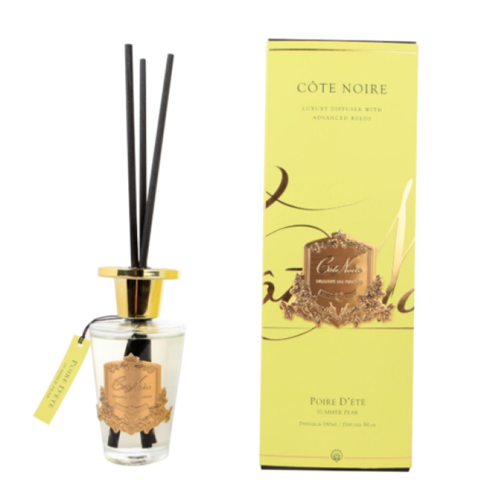 Geurstokjes Summer Pear 150ml goud - Cote Noire