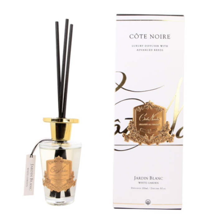 Geurstokjes White Garden 150ml goud - Cote Noire