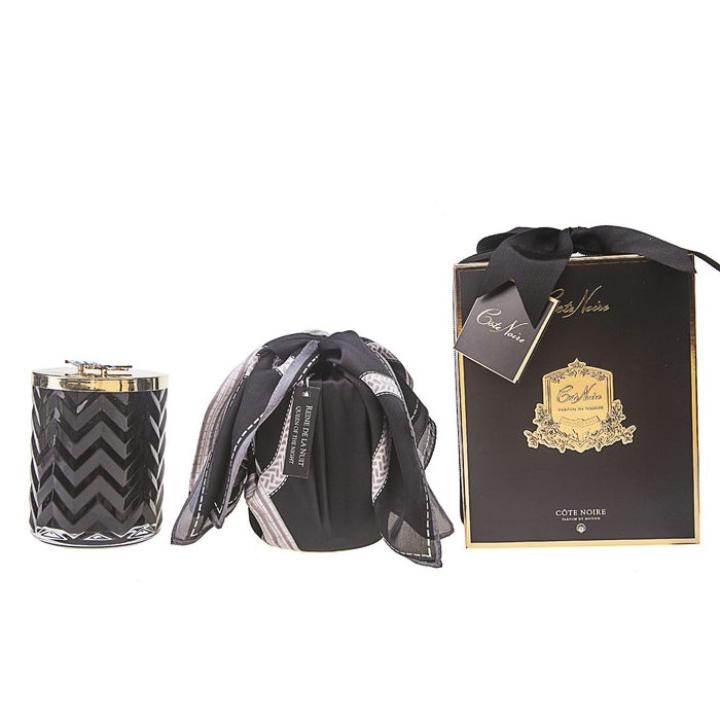 Geurkaars 600gr Herringbone Queen of the night - Cote Noire (HCG02)