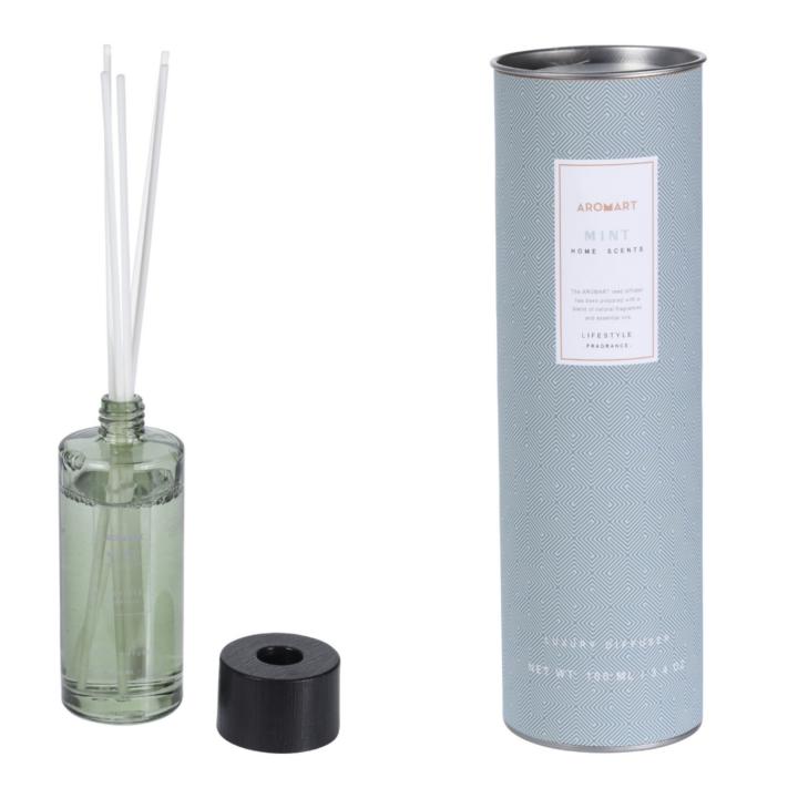 Geurstokjes Fresh Lemon & Mint 100ml in stijlvolle cadeauverpakking