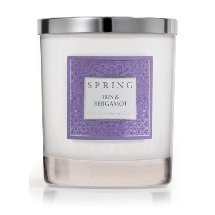 Geurkaars Iris & Bergamot 160gr - Spring Fragrances