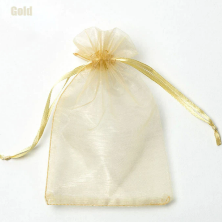 Organza zakjes 9x12cm (per 100 stuks) - Wit