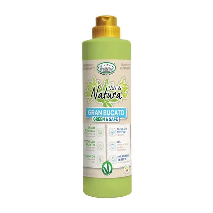 Wasmiddel 750ml Green & Safe (wit en gekleurd) - Note di Natura