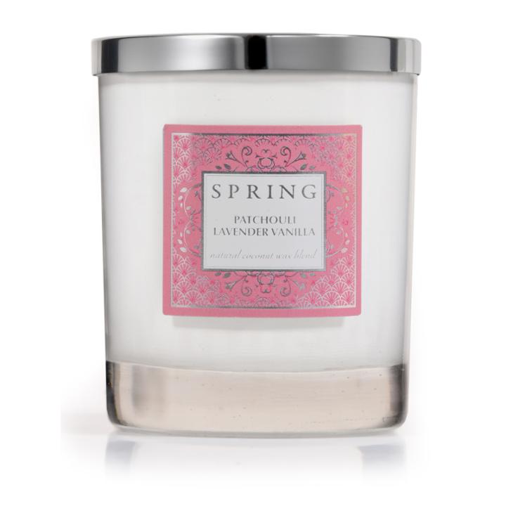 Geurkaars Patchouli Lavendel Vanille 160gr - Spring Fragrances