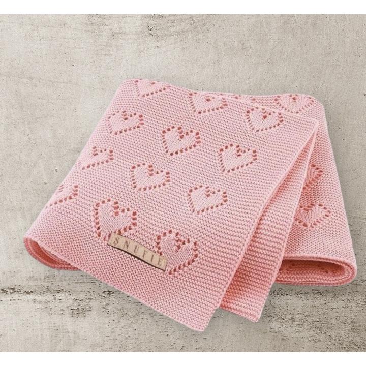 Babydeken Roze Knitted love