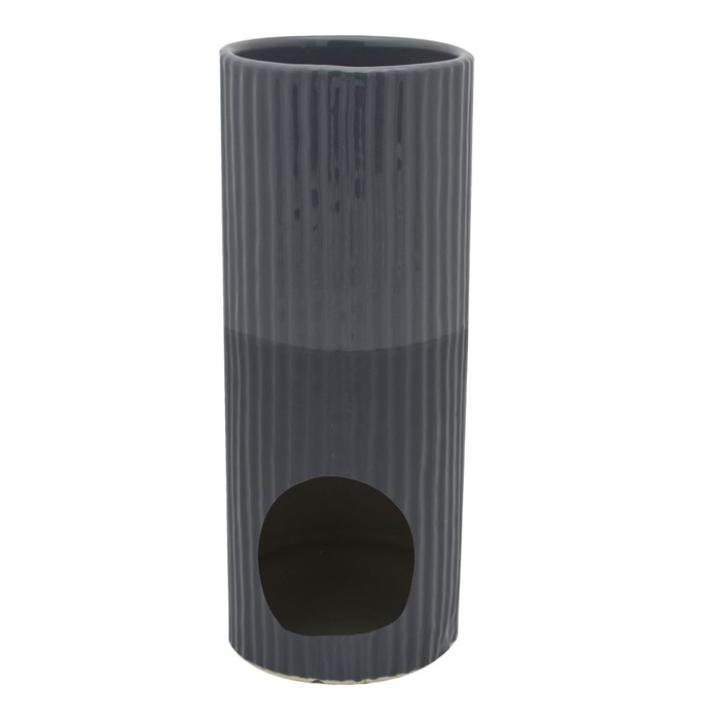 Waxbrander grijs ribbel 9x23cm extra hoog model - ScentChips