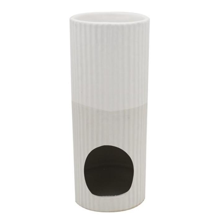 Waxbrander wit ribbel 9x23cm extra hoog - ScentChips