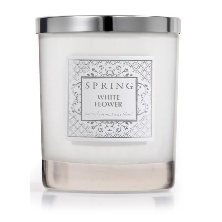 Geurkaars White Flower 160gr - Spring Fragrances