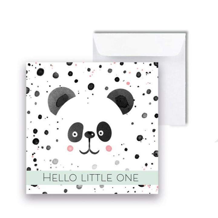 Geboortekaartje panda "Hello little one"