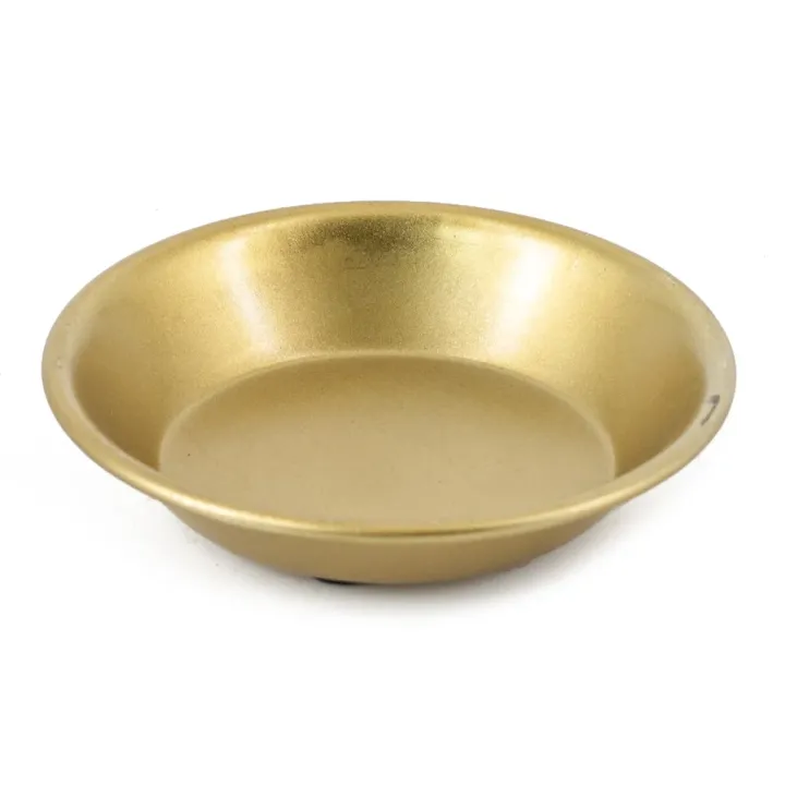 Schaaltje goud 9cm metaal - hb3432