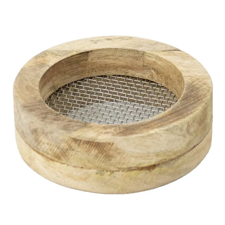 Houten mini rasp rond blanco 8.5cm - voor amberblokjes - hb1467