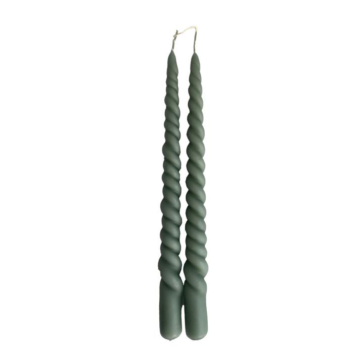 Kaars swirl Stone set van 2