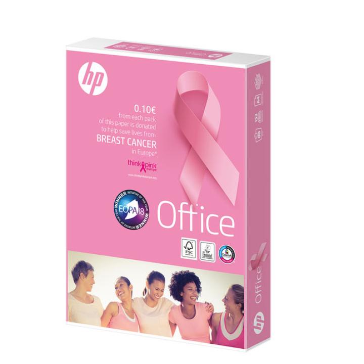 HP Office paper A4 80g/m2 wit Pink Ribbon - 5 pak a 500 vellen