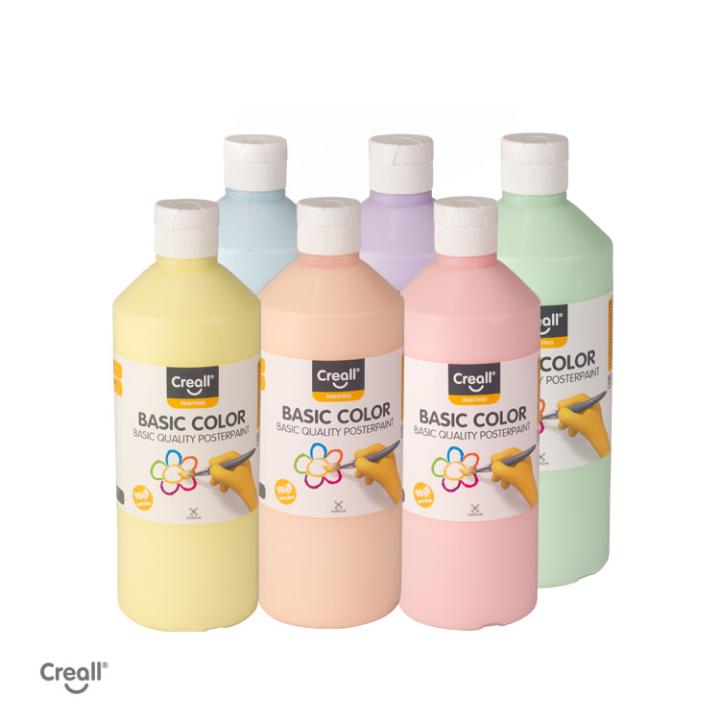 Creall Basic color 6x500ml pastel kleuren