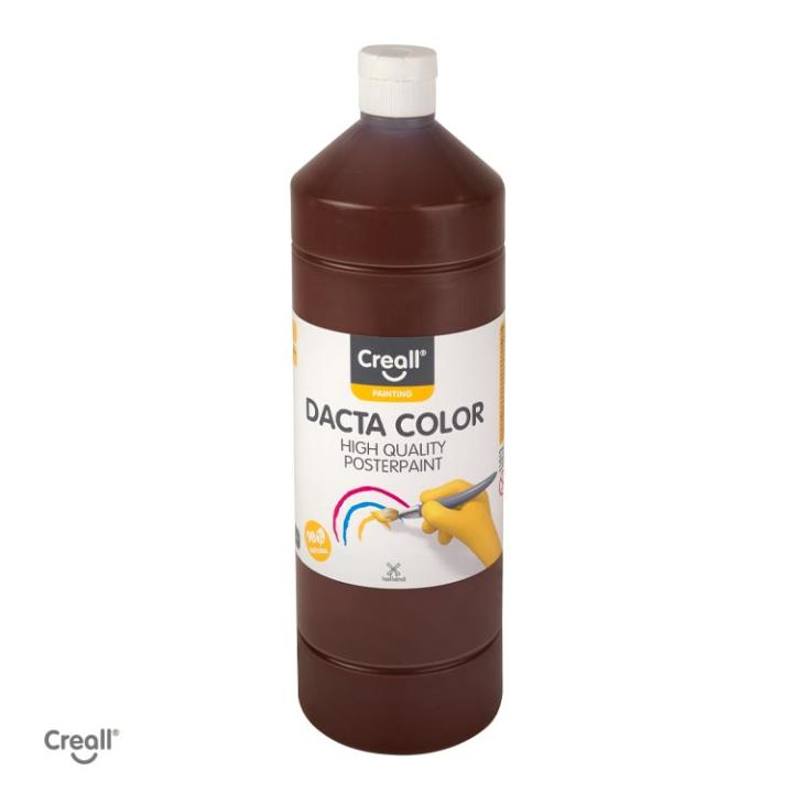 Creall Dacta color 1000ml plakkaatverf - donker bruin
