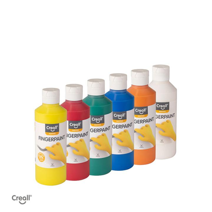 Creall vingerverf 250ml - assortiment - 6x250ml