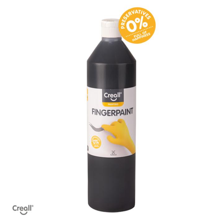 Creall vingerverf 750ml (happy ingredients) - zwart