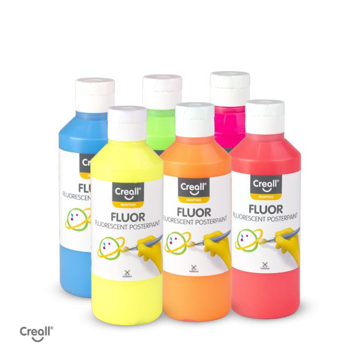 Creall Fluor 6x250ml fluorescerende plakkaatverf