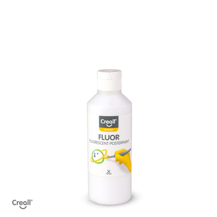 Creall Fluor 250ml fluorescerende plakkaatverf - blacklight white