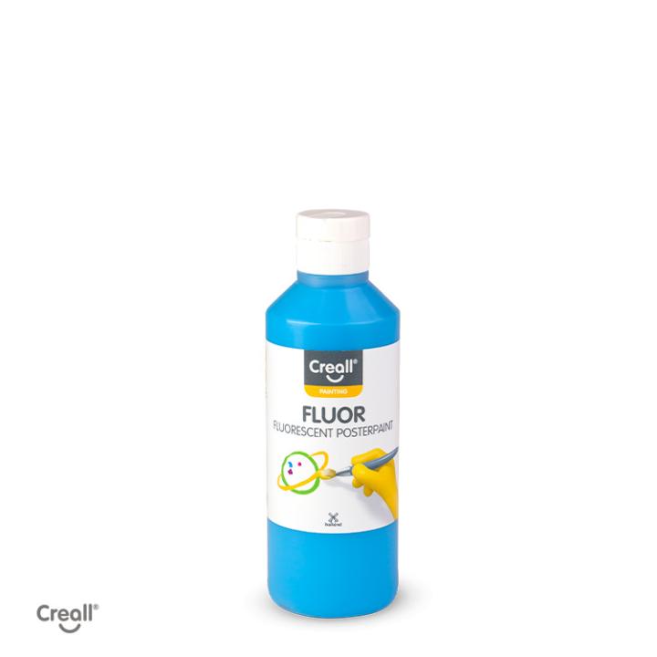 Creall Fluor 250ml fluorescerende plakkaatverf - blauw