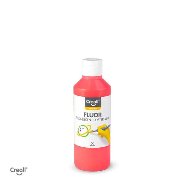 Creall Fluor 250ml fluorescerende plakkaatverf - rood
