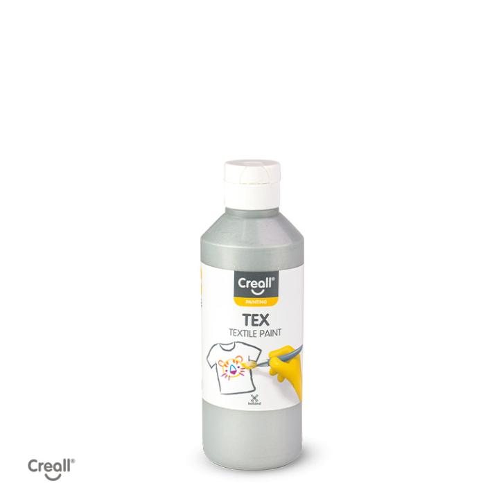 Creall Tex 250ml textielverf goud en zilver - zilver