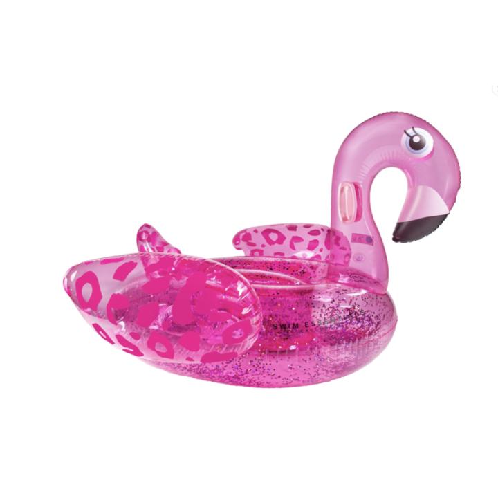 Swim Essentials Opblaas Flamingo XXL - Opblaasbaar Zwembadspeelgoed - Neon Panterprint - 160 x 130 x 67 cm