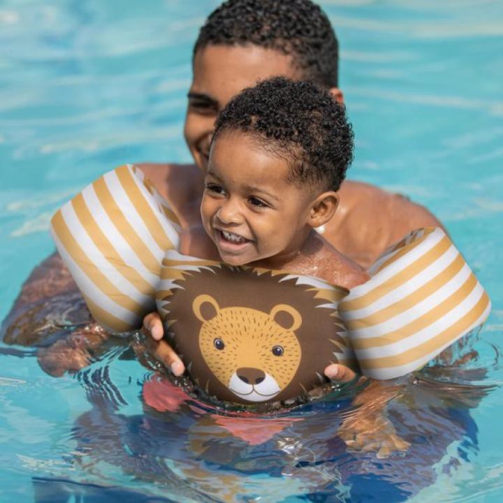Swim Essentials - Puddle Jumper - Zwemvest - Drijfvest kind - Reddingsvest - 2-6 jaar - Foam - Leeuw - oranje - wit