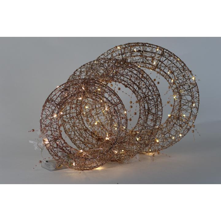 Kerst krans Draadkrans goud 35cm