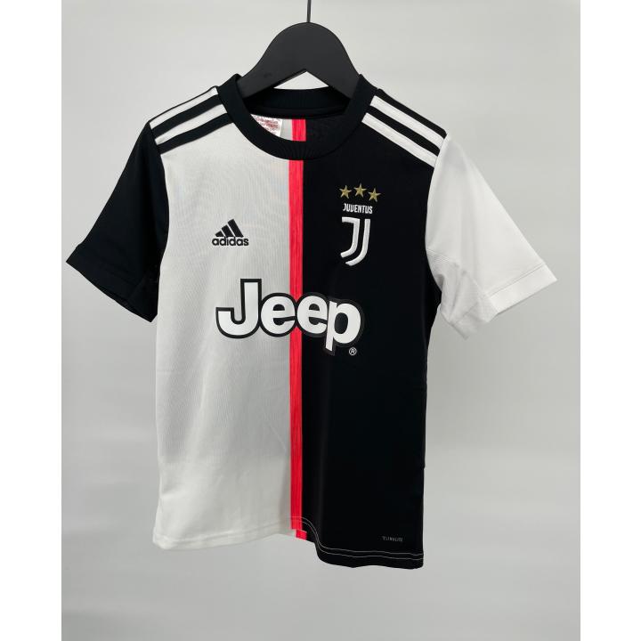 Juventus Voetbal Thuisshirt 19-20 Wit Zwart Maat 140
