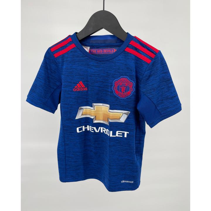 Manchester United Voetbalshirt Uit 16-17 Blauw Maat 128