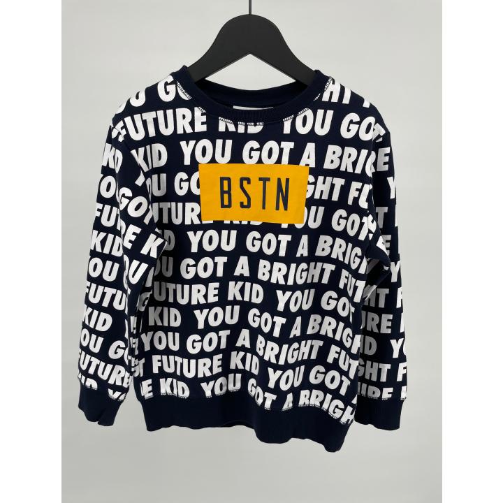 Trui Donkerblauw Letters Bright Future Maat 134 / 140