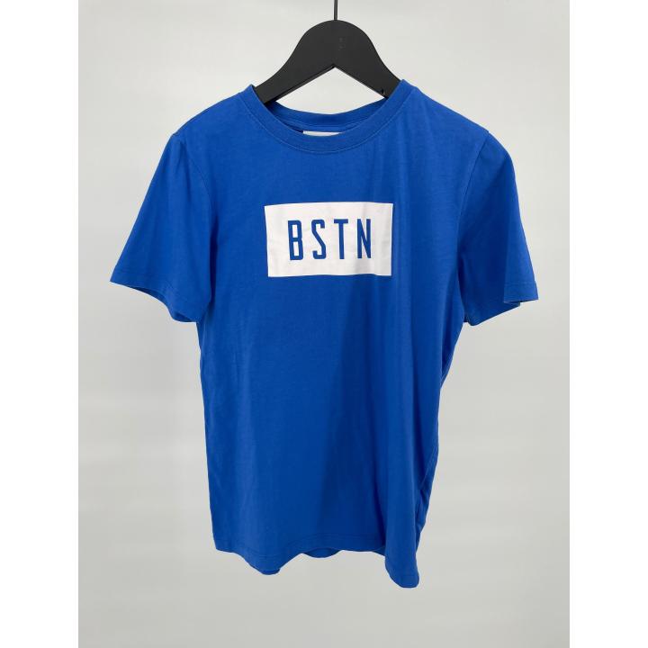 T-shirt Blauw Wit Logo Maat 128 / 134