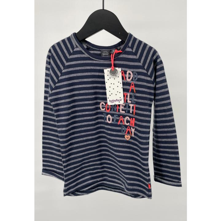 Longsleeve Donkerblauw Gestreept Maat 92