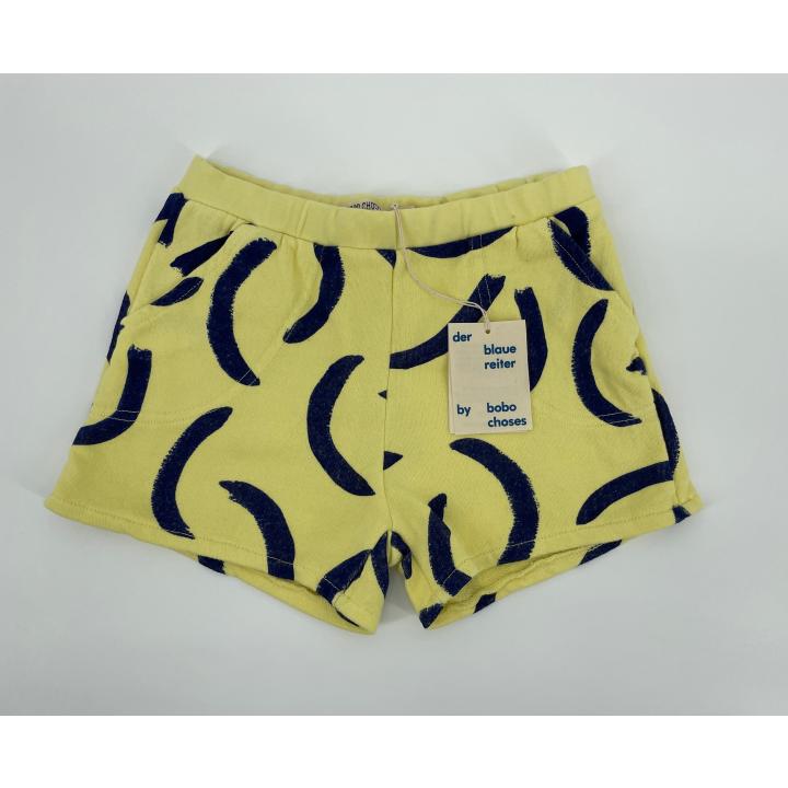 Korte Broek Geel Blauwe Strepen Maat 140 / 146