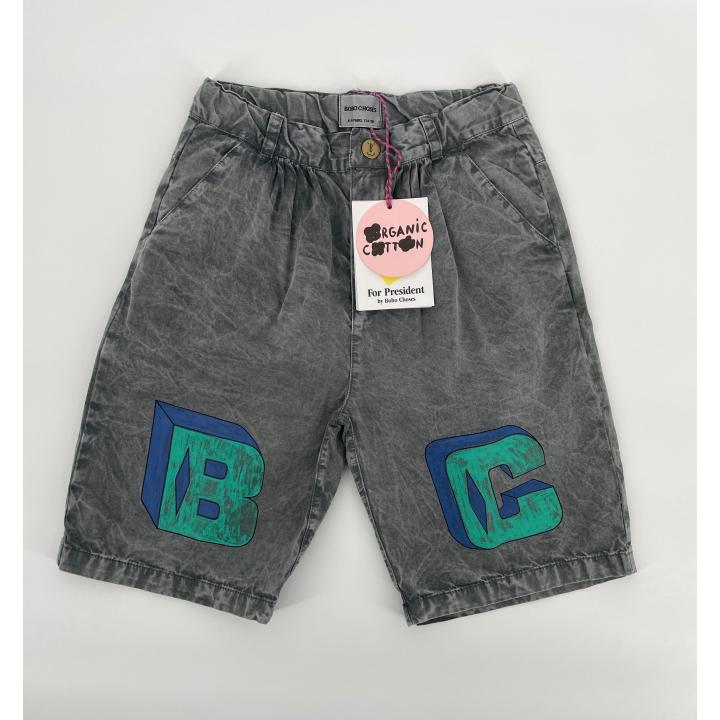 Korte Broek Grijs met Print - 128 / 134 - Nieuw