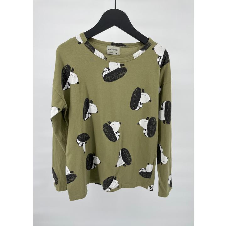 Bobo Choses Longsleeve Groen Honden Print Maat 140 / 146