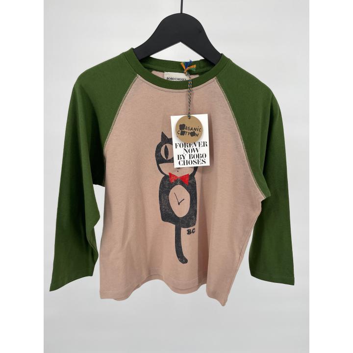 Longsleeve Groen Cat o'Clock Maat 116 / 122