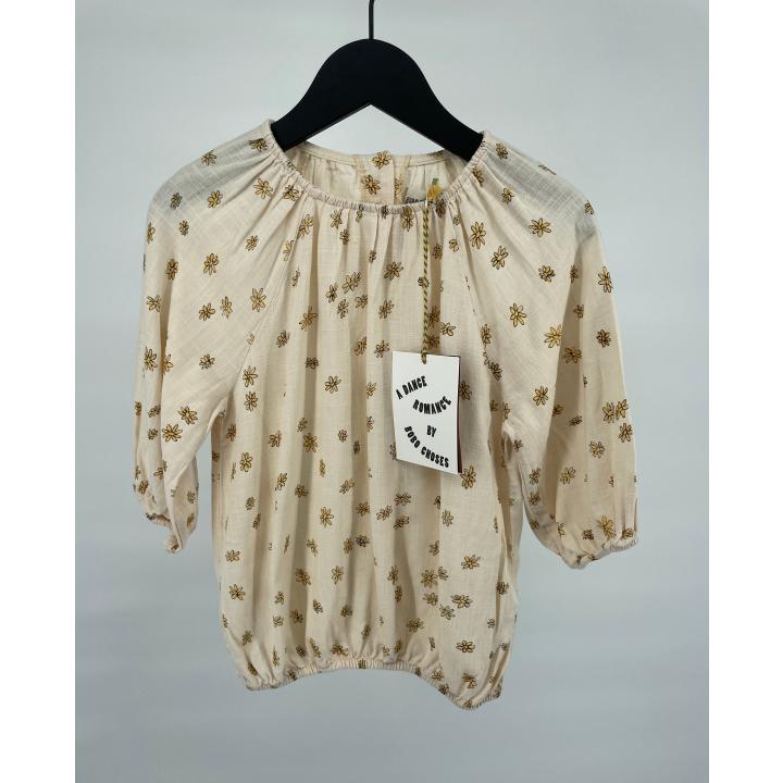 Top Beige 3/4 Mouw Madeliefjes Print - 116 / 122 - Nieuw