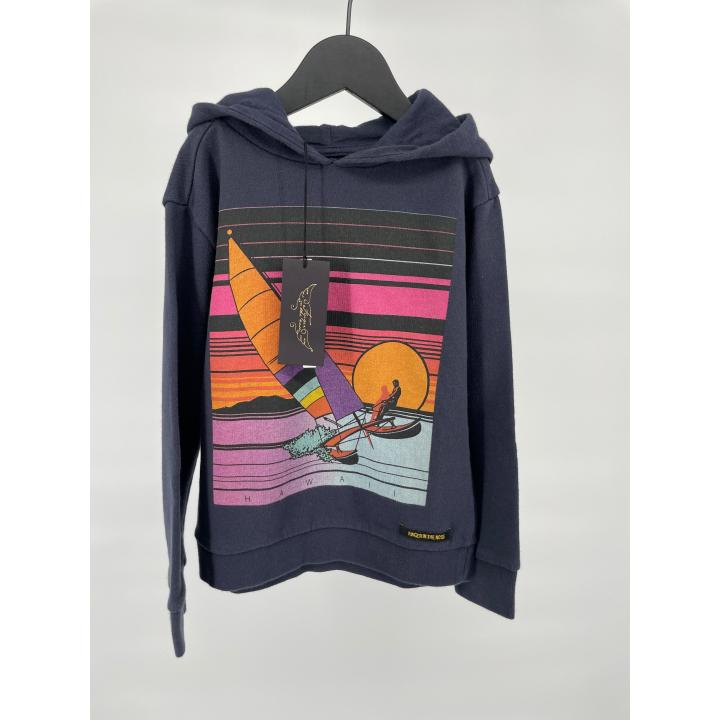 Hoodie Donkerblauw Catamaran Print - 110 - Nieuw